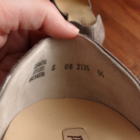 Paul Green Heels WMS SZ UK 5 US 7.5 Gray Julia Brushed Shimmer Suede Kitten Shoe - Picture 9 of 13